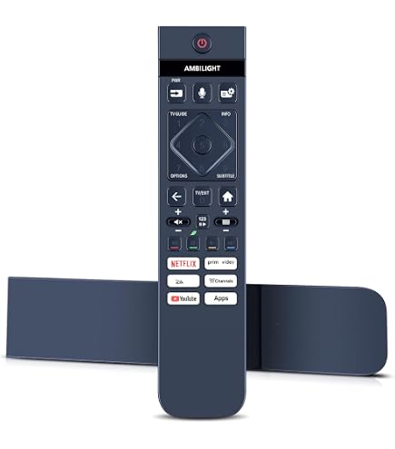 VINABTY Sostituire il telecomando per Philips 4K Ambilight OLED TV 98GM10BEPHND000CR A136RF543B0004 65PUS8309/12 75PUS8309/12 85PUS8309/12 43PUS8079/12 50PUS8079/12 55PUS8079/12