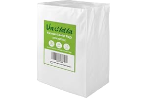 VacYaYa 200 påsar 15x25cm vakuumförslutare för mat,frysförvaringspåsar,vakuumförslut matpåsar med BPA-fri