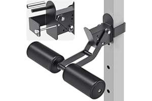 Kipika Nordic Hamstring Curl Squat Rack Attacco per Power Rack con foro da 5/8" o 2,5 cm – Attacco regolabile per tenere premuto le gambe con superficie in pelle di alta qualità – per la massima