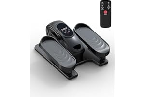 DOXTREME Pedaliera Riabilitazione Elettrica, Ellittica da Casa per Anziani - Pedaliera per Esercizi Gambe, Ellittica Elettrica <15dB Silenziosa, 15 Velocità, Display LED, Telecomando, Compatta 45.5x30.5x15cm