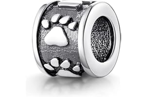 MATERIA by Matthias Wagner Bead Pfoten Zwischenelement Silber 925 - antik Silber Spacer für European Armband 1222