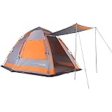 Lumaland Where Tomorrow Familienzelt 4-Personen Zelt mit Sonnendach - 340x280x185 cm - Pop Up Wurfzelt - ideal für Camping Fe