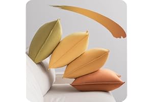 NOSTHEART Kissenbezug 40x40 Gelb Orange 4er Set Samt Kissenbezüge Kissenhülle Farbverlauf Dekorative sofakissen dekokissen Bezug mit Verstecktem Reißverschluss für Sofa Schlafzimmer Wohnzimmer Büro