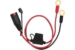 lasuroa Connecteur de Borne à Œillet XL X-Connect M10 (3/8 po) GC008, Câble Charge de Maintien Batteries Intelligentes Compatible avec les Accessoires Noco Genius 2 Connecteur Borne Œillet