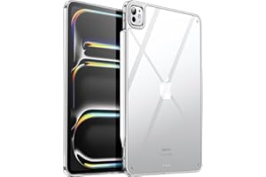 JETech Przejaśniać Etui dla iPad Pro 11 Cala M5/M4 2025/2024 (6./5. Generacji) Przezroczyste Odporny na Wstrząsy Szczupły Osłona na Tył Tabletu z Twardym Tyłem PC i Miękkim Bumper TPU