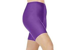 BOOM PRIME Ladies Cycling Shorts Dancing Running Gym Workout Active Casual Wear Women Plain Bike Shiny Yoga Pants