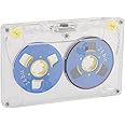 Bewinner Blank Audible Cassette Tape with Transparent Case, Blank Audio Recording Cassette Tape - 60 Minute Capacity for Music Voice Recording