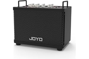 JOYO 15W Rechargeable Electric Guitar Amp Electric & Acoustic Guitar Amplifier with 9 Amp Models & 6 Effects Guitar Practice Amp Digital Modeling Combo Amplifier (DC-15S)