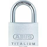 ABUS Vorhängeschloss Titalium 64TI/30 - Kellerschloss mit Schlosskörper aus Spezial-Aluminium - gehärteter Stahlbügel - ABUS-