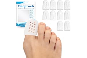 Decproch Zehenschutz großer Zeh, 10 Stück Zehenschutz Silikon, Zehenkappen großer Zeh, Zehenschutz großer Zeh Silikon, Gel Zehenkappen Gegen Blasen und Reibung.