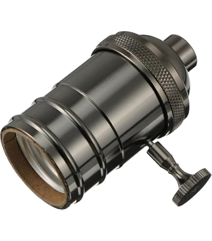 Vintage E27 Lampenfassung – Aus Aluminium, In Schwarz, Messing, Kupfer Oder Gelbmessing Für Industrie- & Retro-Look