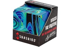 Shashibo Cubo Cambiaforma - Cubo Antistress, Pluripremiato e Brevettato, con 36 Magneti in Terre Rare - Oltre 70 Forme Diverse (Mystic Ocean)