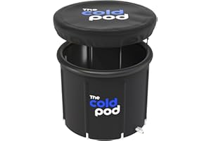 Baño de hielo para exteriores grande con cubierta: bañera de hielo deportiva de 90 cm para recuperación por The Cold Pod, bañera de terapia de agua fría para atletas, Wim Hof, crioterapia, capacidad