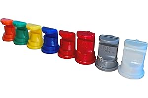 GENERIC Deflector, Anvil Spraying Nozzle Tips for Knapsack Sprayer 125-140 Degree Angle. 4 Nozzles, Green 125 Spray Angle.