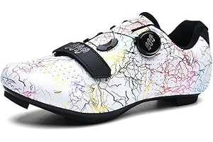 Hixingo Cycling Shoes Mens Womens for Road Bike, Unisex Sneaker Outdoor Breathable Non-Slip Road and Mountain Bike Shoes, SPD/SPD-SL Compatible Bike Spin Sneakers