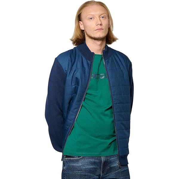 Kaporal Sweatshirt Homme Benji – Coupe Regular, Col Teddy, Manches Longues – Couleur Navy – Collection Hiver 2024
