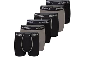 O'Neill Bokserki męskie Uni Sport Boxer M L XL XXL 95% bawełna, męskie majtki, bez rozporka, 6 sztuk, czarne, czerwone, niebieskie
