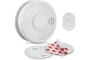 SHD OneConcept Detectores de Humo para Casa, 3X Alarmas de Incendio de Respuesta Rápida para Oficinas y Cocina, Detector Humo, Sensor Óptico con Función de Prueba, Mini Alarma Soporte Magnético