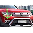 Carmart Imported Fog Lamp Chrome Garnish Compatible For Brezza 2022 Facelift Set Of 2 - Halogen