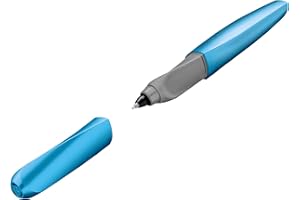 ‎PELIKAN Pelikan Twist Tintenroller für Rechts- und Linkshänder, Frosted Blue, inklusive 1 kleine Tintenpatrone, 1 Stück in Faltschachtel