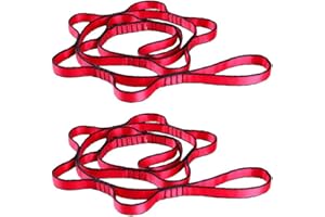 ESOES 2pcs Hammock Strap Ropes, Rock Climbing Daisy Chain Sling Adjustable Yoga Pilates Stretching Straps Swing