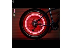 Brussels08 2 Pcs Bike Wheel LED Lights Flash Tire Valve-Cap Lights Waterproof LED Wheel Tire Light Lamps for Car Bike Bicycle Motorcycle Red