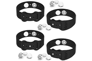 Hion 2 pares de pulseras de alivio del mareo por movimiento, diadema de acupresión de viaje, alivio de náuseas, náuseas matutinas, mareo, enfermedad del coche, pulsera (negro)