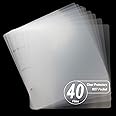 ADVcer 40 Sheets 9.84 x 10.24" Clear Insert Page Protectors Film - Exclusive Customized (NOT Pocket Non-adhesive) Acid Free Flexible Photo Sheet Divider, ONLY match ADVcer 10x10 Photo Album Scrapbooks