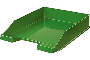 ‎HANLESI HAN Briefablage Klassik, 10 STÜCK Schreibtisch Organizer, Bürobedarf, Ablagefächer, Büromaterial, Briefkorb, Dokumentenablage, bis Format A4/C4, 1027-X-05, grün