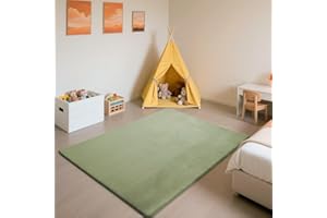 SETHEPACE 3CM Thick Baby Crawling Mat, Soft Grass Green Baby Play Mat 180x200 CM, Tatami Mat, Short Pile Rugs for bedroom, Kids Room, Nursery, Rugs Living Room with Non-slip Backing