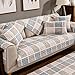 Produktbild Sofa abdeckungen l Form Sofabezug Waschbar,Dauerhaft Bettüberwurf Für Wohnzimmer,Maschine 1 stück Anti-rutsch Fleck beständig-weiß -A 90x90cm(35x35inch)