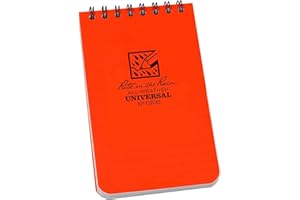 Rite in the Rain Taccuino a spirale superiore resistente alle intemperie, 3 "x 5", copertina arancione, modello universale (n. OR35)
