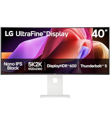 LG 40WP95C-W 40” UltraWide Curved WUHD (5120 x 2160) 5K2K Nano IPS