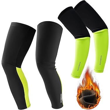 Chauffe-jambes thermique antidérapant hiver cyclisme jambes manches