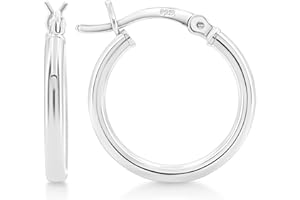 KEZEF Silver Hoop Earrings for Women - High Polish Clip On Hoop Earrings for Women | Cartilage Hoop Earrings Men | 925 Sterling Silver Small Hoop Earrings for Women 2mm Thick 10-50mm Diameter