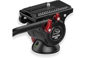 IFOOTAGE Tête Fluide Komodo K5, têtes Vidéo de Caméra,Aluminium,Drag Pan,Panoramique 360°,pour Caméra Reflex Numérique,Caméscope, Monopode,Trépied,Charge utile Jusqu’à 11lbs/5KG