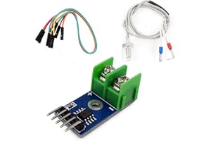 HiLetgo MAX6675 Temperature Sensor Module DC 5V + K Type Thermocouple Temperature Sensor M6 Screw Temperature Sensor Kit for Arduino