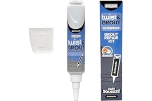 Twist & Grout Reviver Restore and Repair For Bathroom/Shower/Kitchen Tiles Fast - Pre-Mixed Durable & Waterpoof Tile Restoration Kit- Simple To Apply(Anthracite)