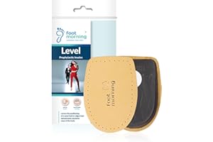 Foot Morning – Podpiętki do Butów (1 Para) – Podpiętka Wyrównująca z Beżowej Skóry i Pianki – Samoprzylepna Wkładka dla Mężczyzn i Kobiet (41-43 EU)