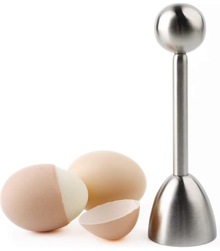 Tagliauova Manuale 2 In 1 - Affettatrice Uova Sode In Acciaio Inox Per
