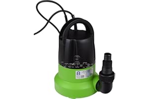 Agora-Tec® Bomba sumergible Clear Water 250 W-Vario- Control Flat de succión plana a 1 mm con sensor de flotador integrado y máx. 0,6 bar y máx. 6000 l/h