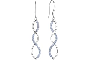 Aurora Tears Orecchini pendenti da donna Elegant 925 Sterling Silver CZ Teardrop Eardrop