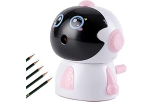 DXIA Temperamatite, Temperamatite a manovella,Temperamatite da Tavolo, Temperamatite manuale (rosa)