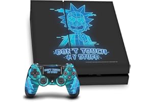 Head Case Designs Offizielle Rick and Morty Fass Meine Sachen Nicht An Grafiken Vinyl Haut Gaming Aufkleber Abziehbild kompatibel mit Sony Playstation 4 PS4 Console and DualShock 4 Controller Bundle
