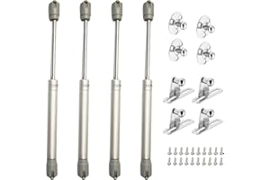 ZFYQ Pistones a Gas, 4pcs Hidráulico Muebles Cocina Amortiguador Puertas Elevables 150N/15kg Bisagras Resortes Armario con Tornillos