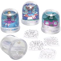 Boules à Neige Princesse Baker Ross - Lot De 4, Kit Créatif Enfants Avec Paillettes