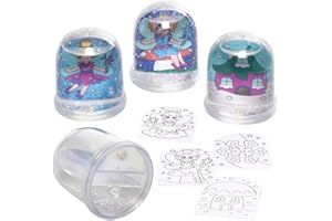 Baker Ross FE888 Kit Globo di Neve Fate Invernali - Confezione da 4, Creativi Articoli Artigianali per Bambini da Realizzare e Decorare