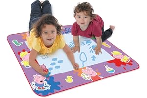 Aquadoodle Peppa Pig Water Doodle Mat, Official Tomy No Mess Colouring and Drawing Game, Suitable for Toddlers and Children - Boys and Girls 18 Months, 2, 3, 4+ Year Olds