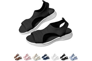 Gezqieunk Sandals for Women Orthopedic Summer Beach Ladies Shoes with Arch Support Comfortable Breathable Open Toe Mesh Hollow Slide Walking Sandls