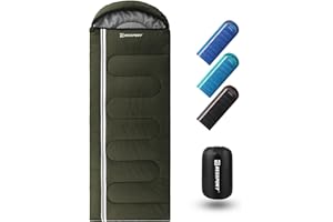 Bessport Sacco a pelo, Sacco a pelo per Adulti Zaino in Spalla, Leggero e Idrorepellente per Il Campeggio, l'escursionismo e l'outdoor in Inverno, Autunno, Primavera
